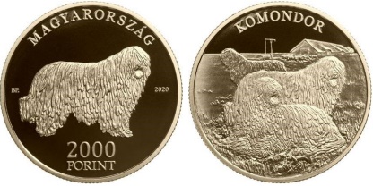 Komondor színesfém érme